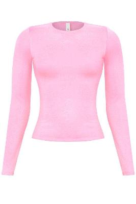 basic top pink long