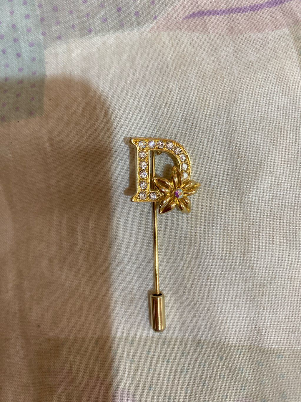 letter D brooch