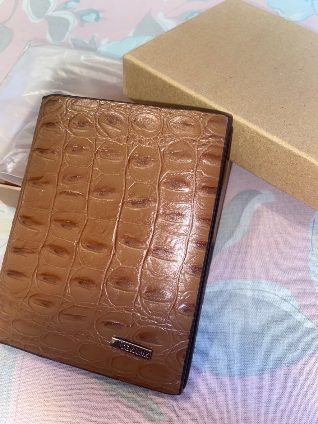Brown leather wallet