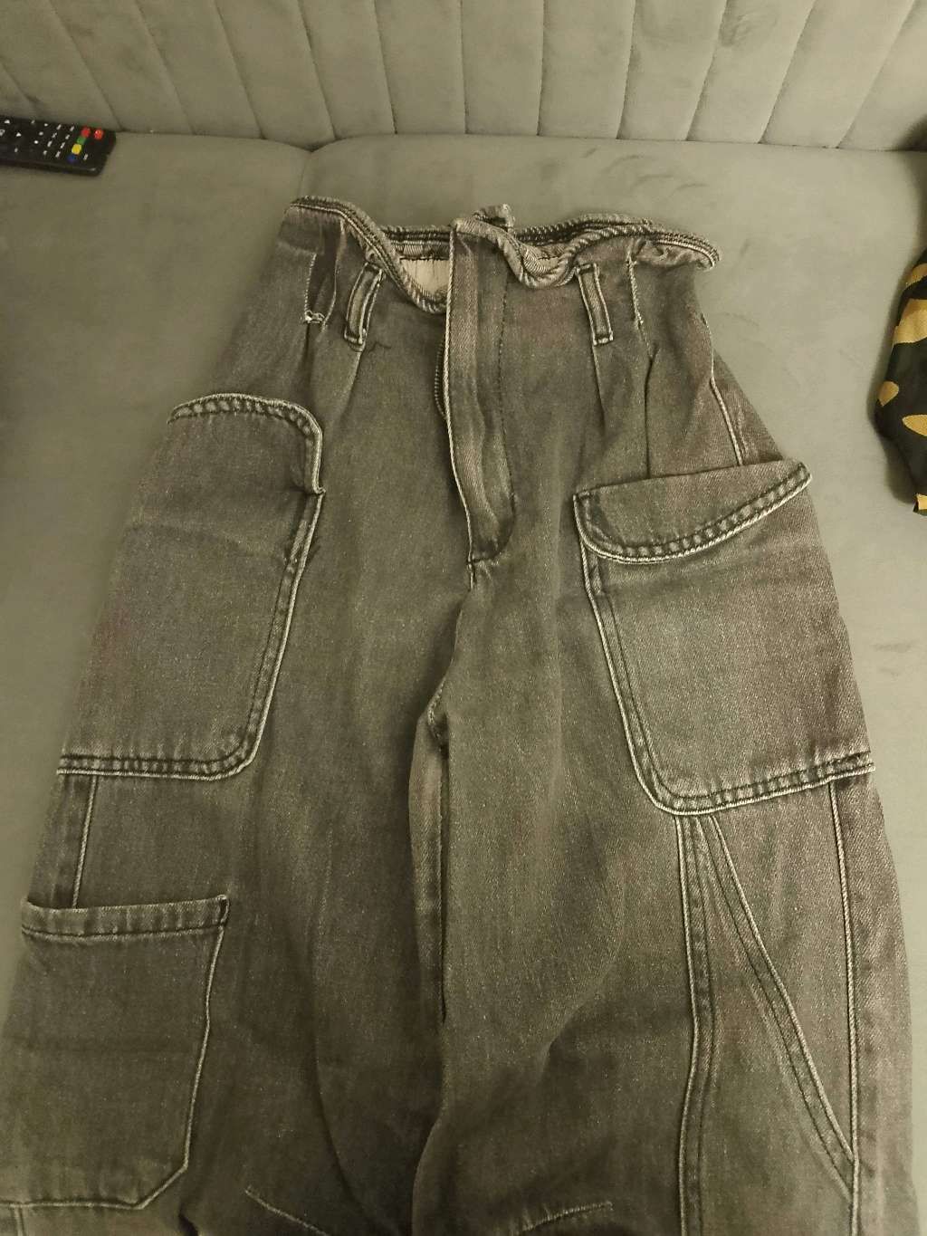 cargo dark gray pants (xs)