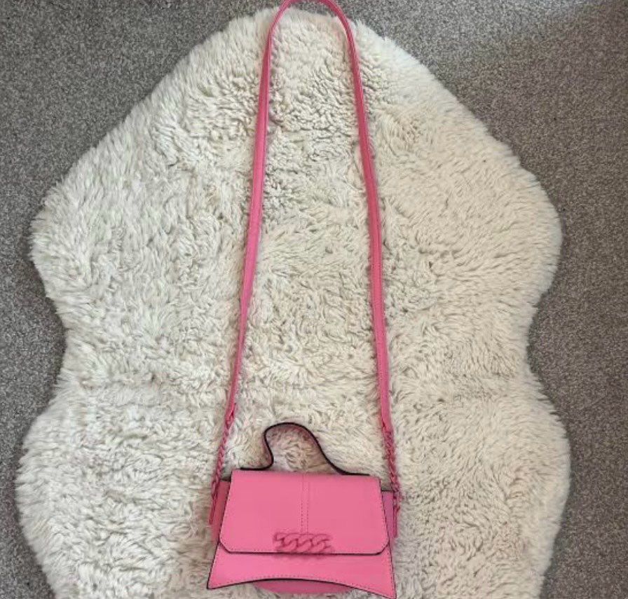 small pink primark cross bag