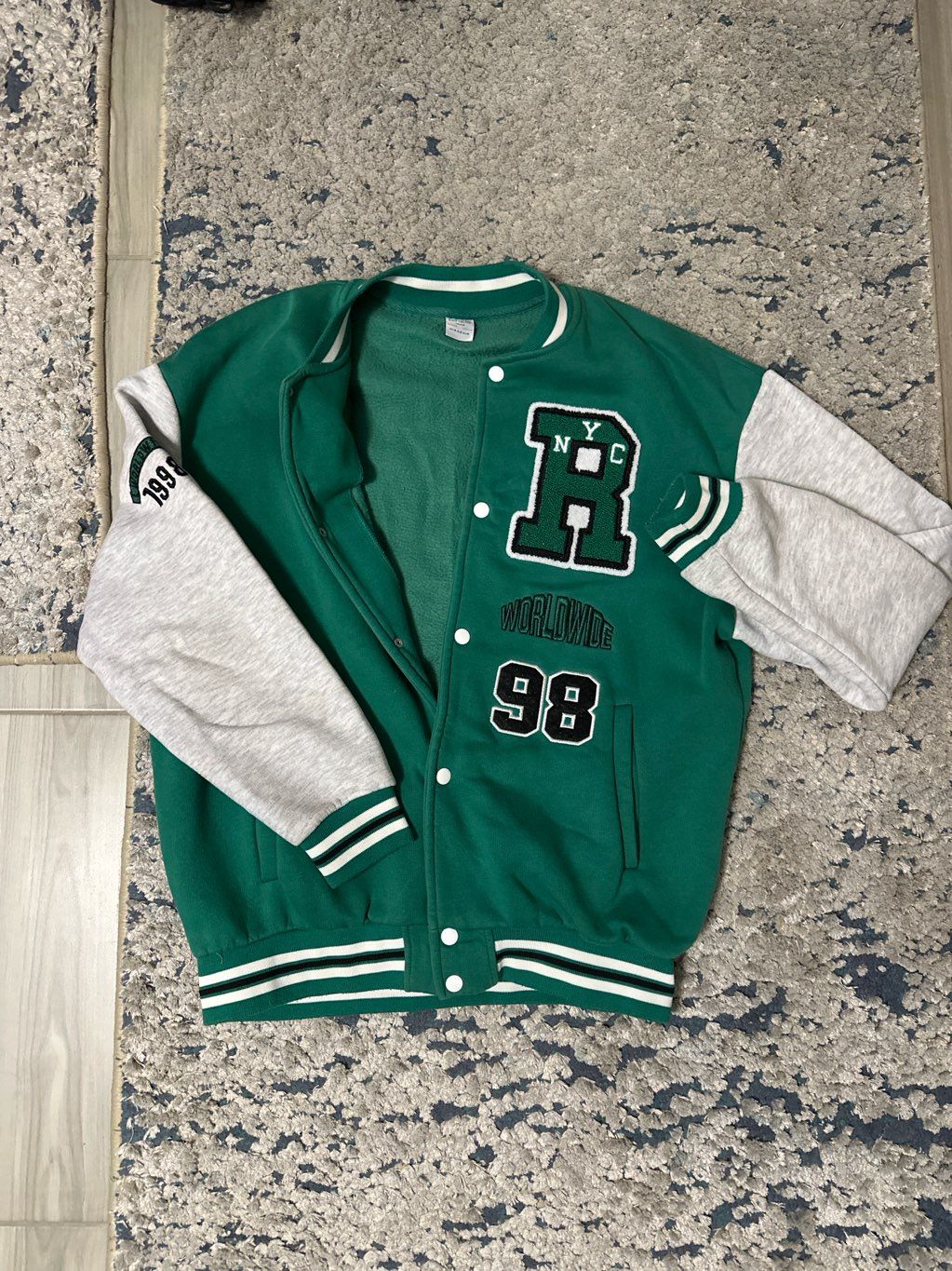 DEFACTO green baseball jacket