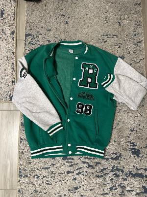 DEFACTO green baseball jacket