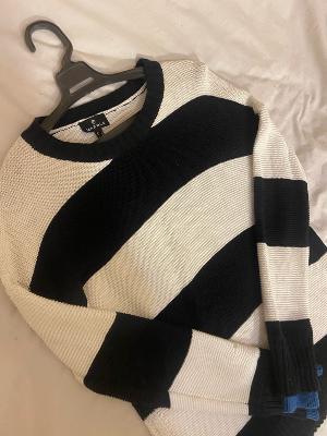 black and white sweater