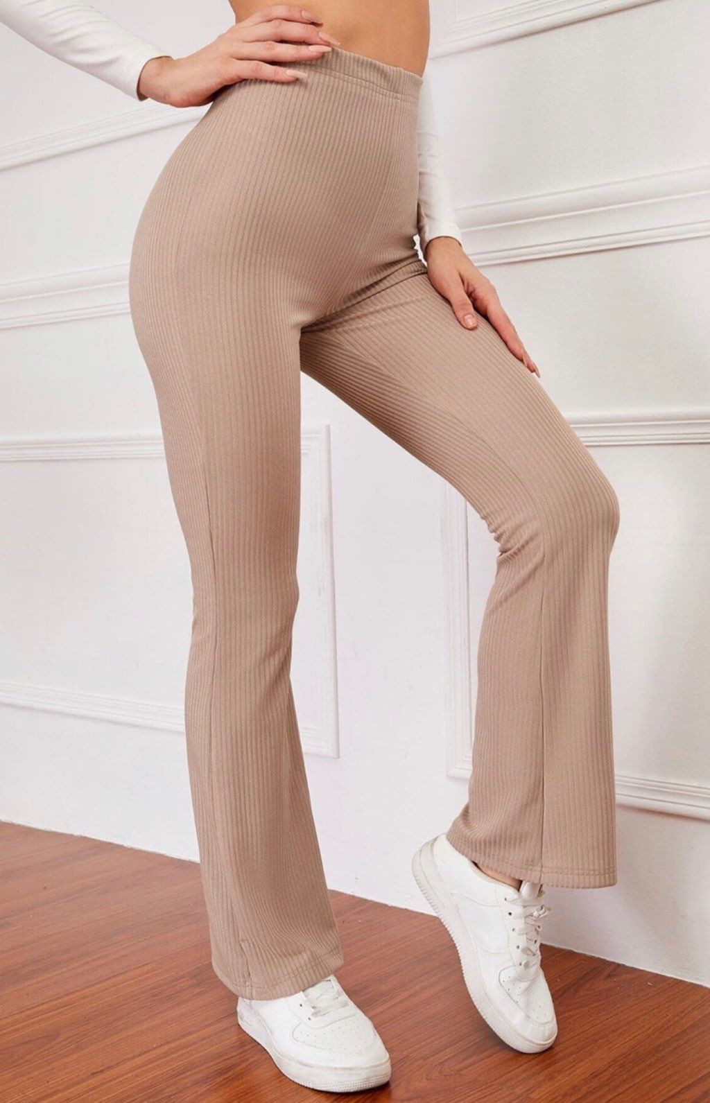 knit flared pants