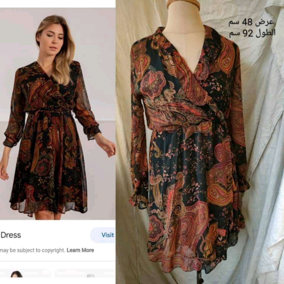 printed chiffon dress