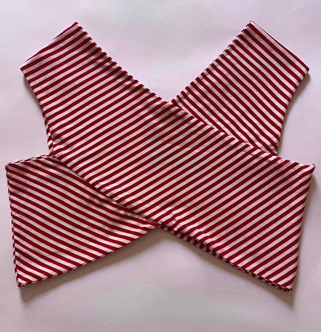 White & Red Crisscross CropTop