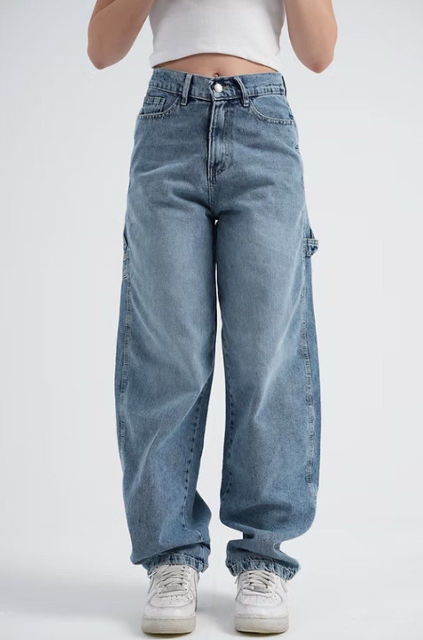 blue baggy denim