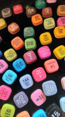 60 coloring markers