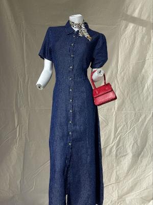 ✨ Attractive Denim Maxi Dress