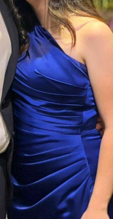 2 long blue dresses
