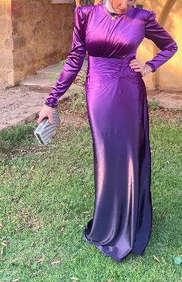 ombre velvet purple dress