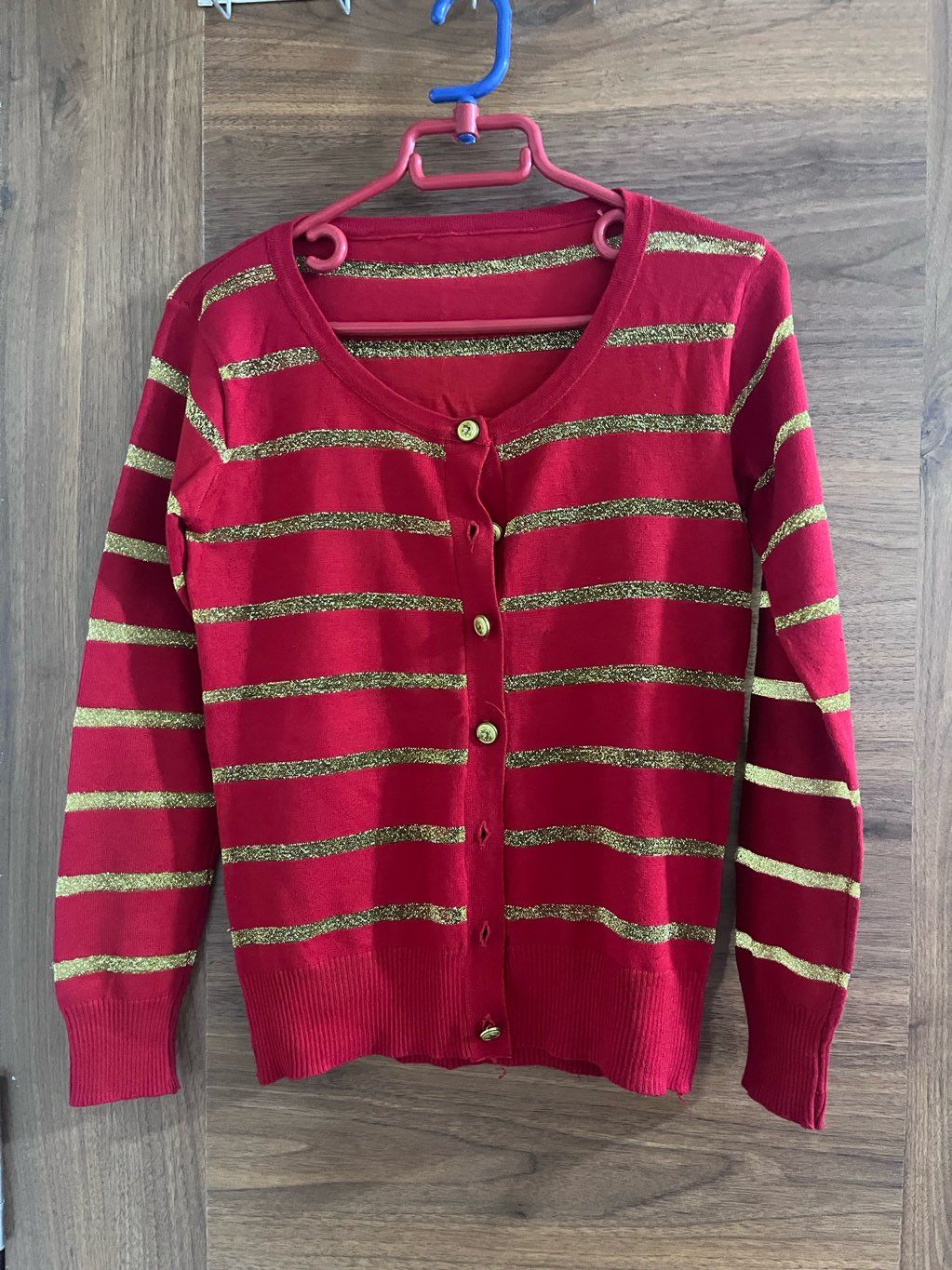 lightweight red & gold jacket