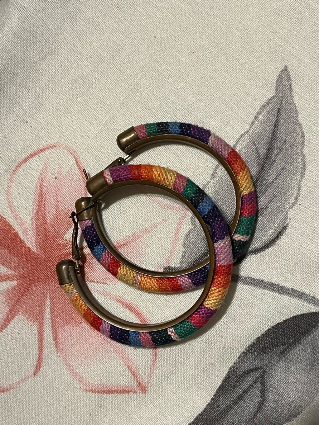 colourful hoop earrings