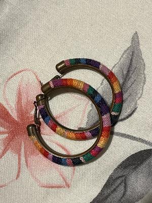 colourful hoop earrings