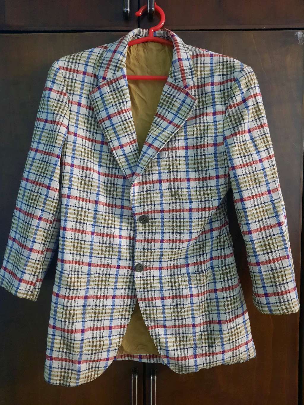 plaid coat M/L