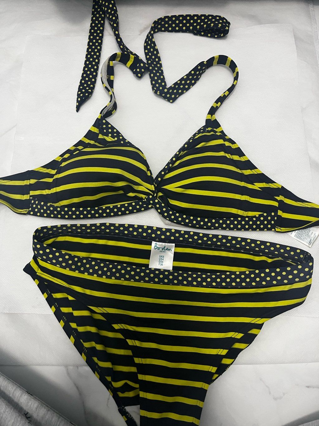 swim wear yellow and black
