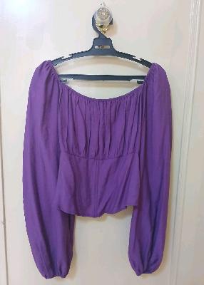 purple crossette top