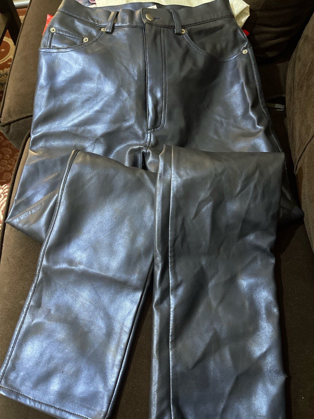 high waisted lather pants