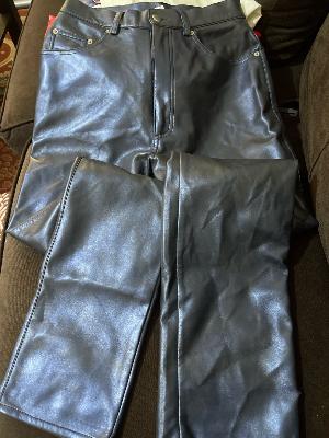 high waisted lather pants