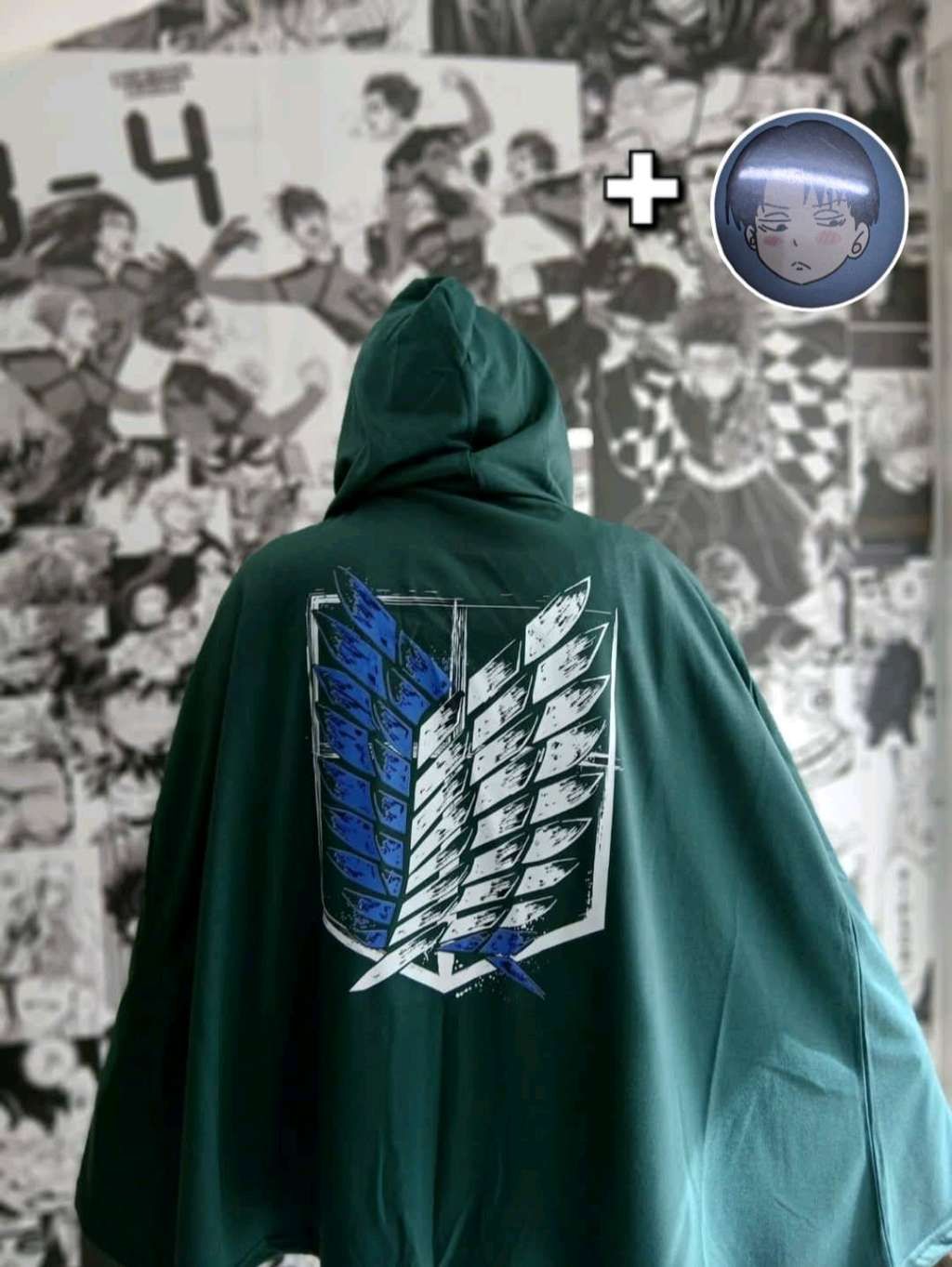 Attack on titan cloak+Levi pin