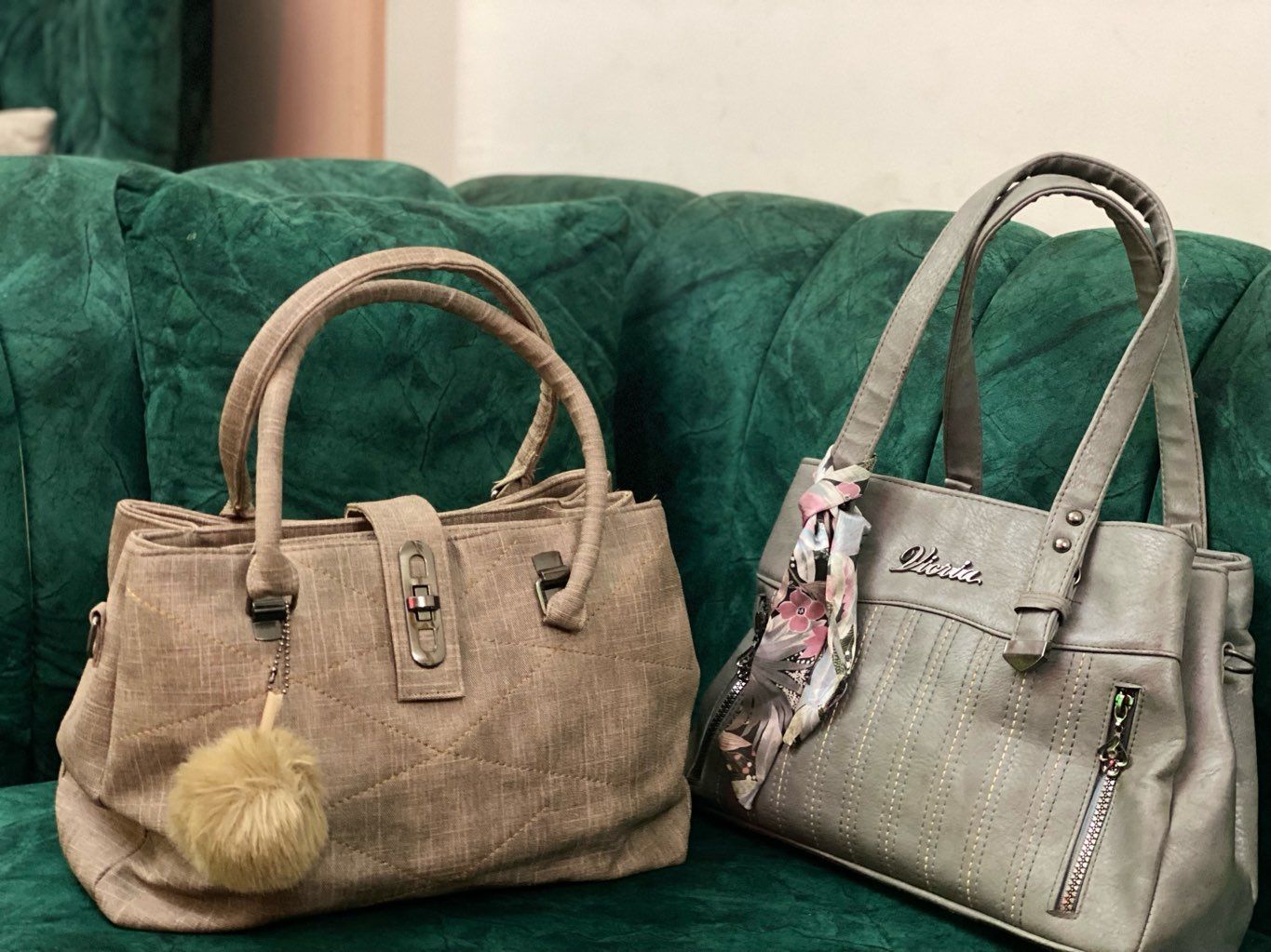 2 bags (gray&coffee)