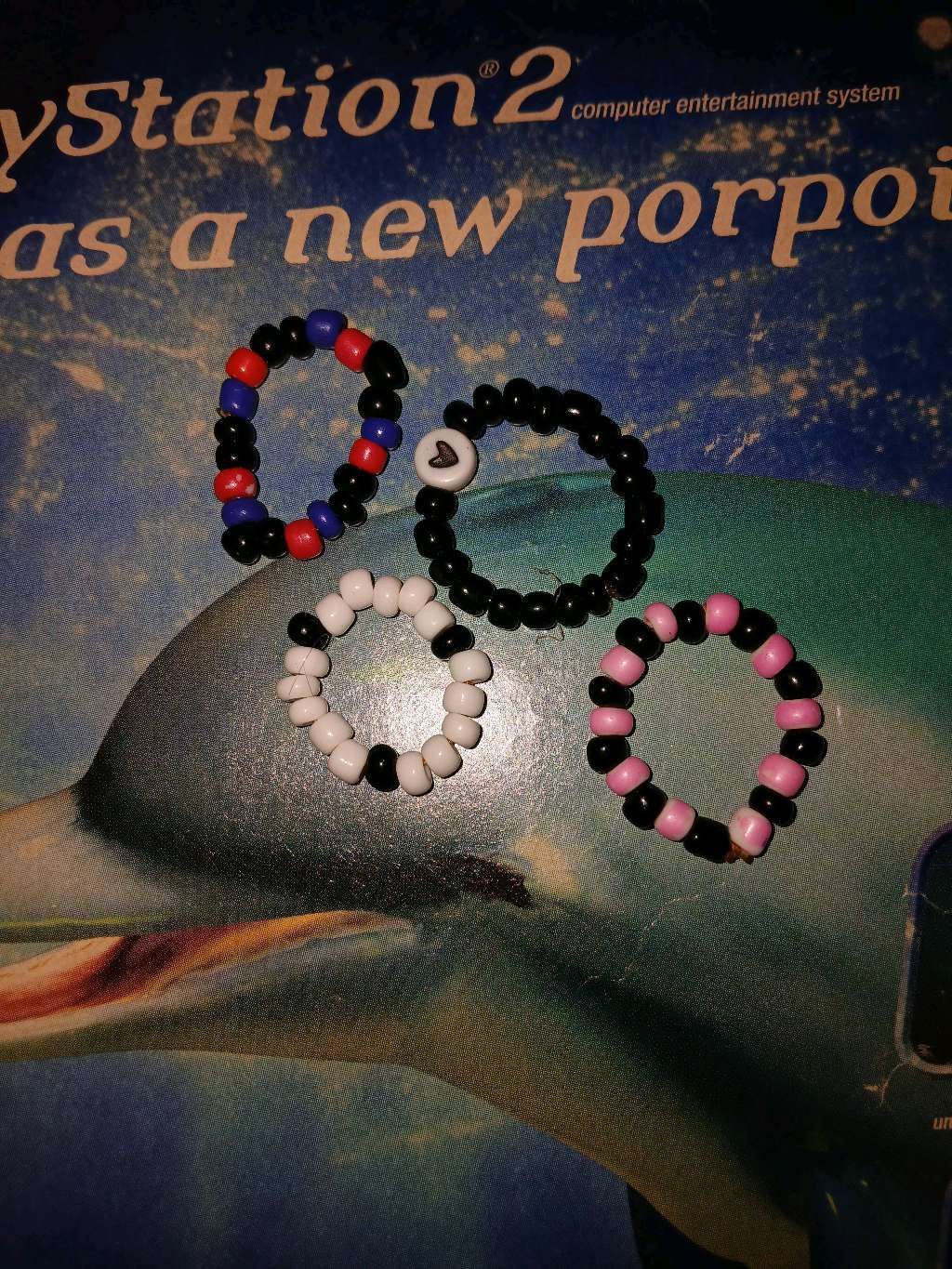 4 Beads rings