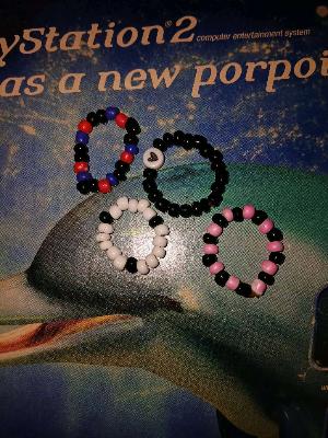 4 Beads rings