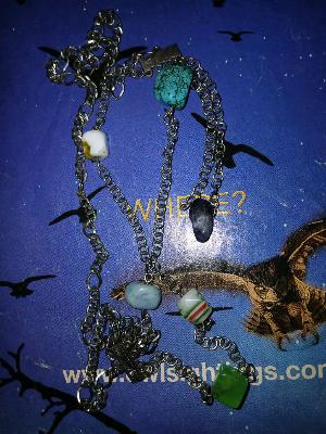 chain necklace with gemstones