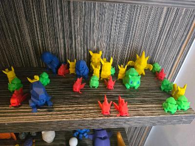 low poly pokemon statue