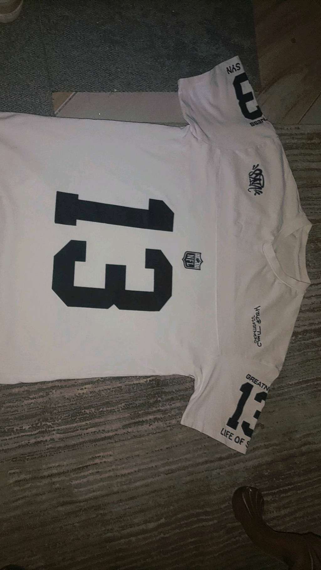 white jersey tee
