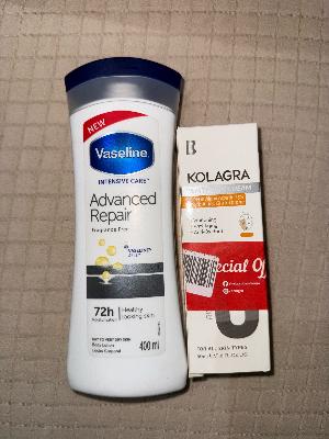 Vaseline and kolagra cream