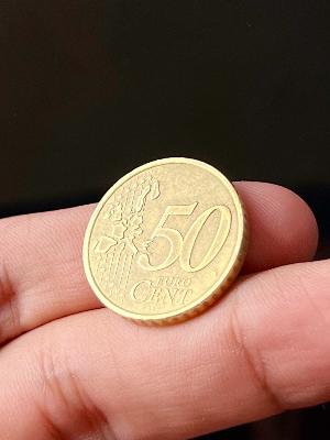 Golden 50 Euro Cent - 1999 RF