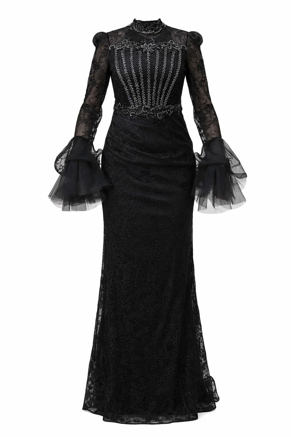 black soiree dress