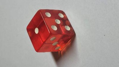 Transparent Red dice