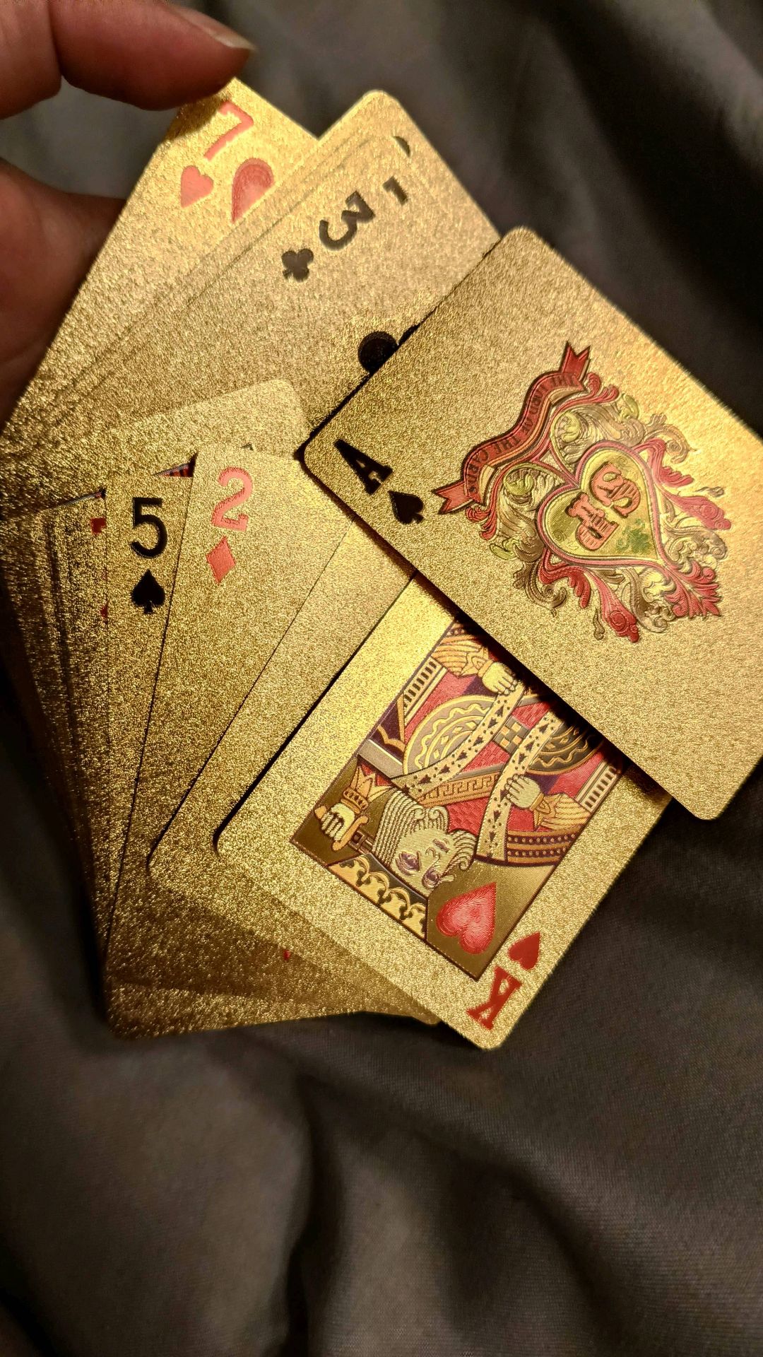 Gold playing cards