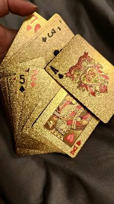 Gold playing cards