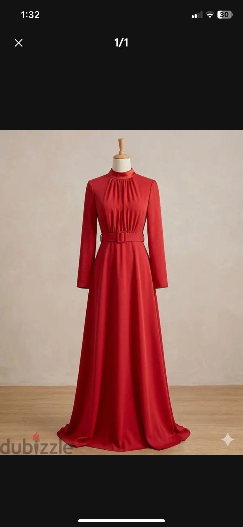 new red dress wore only one ti