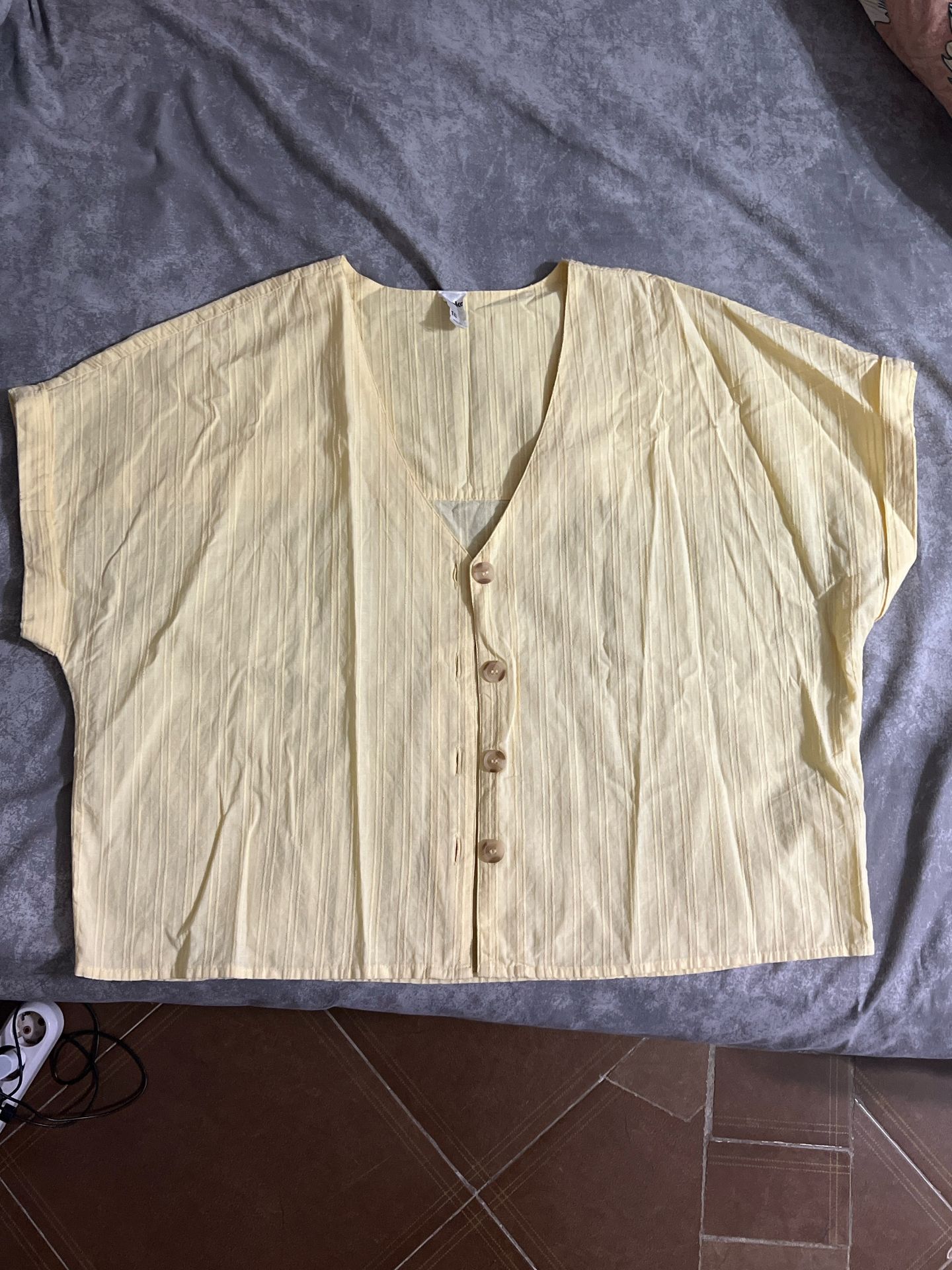 butter yellow shirt