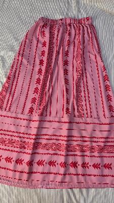 Red & Pink maxi summer skirt