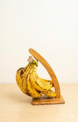 natural wood banana hook stand