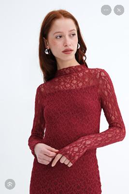 burgundy dress from burshka