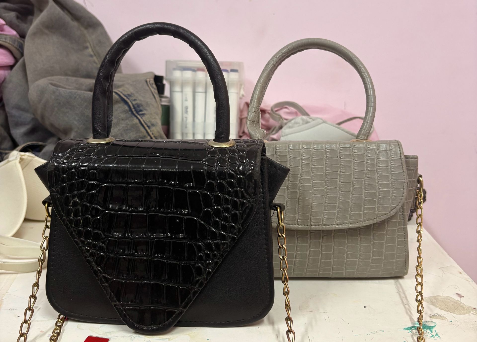 2 leather bags