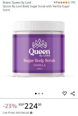 queen by lord sugar body scrub