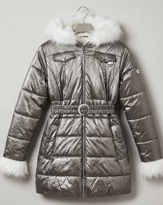 metallic winter coat