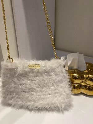 crochet white bag
