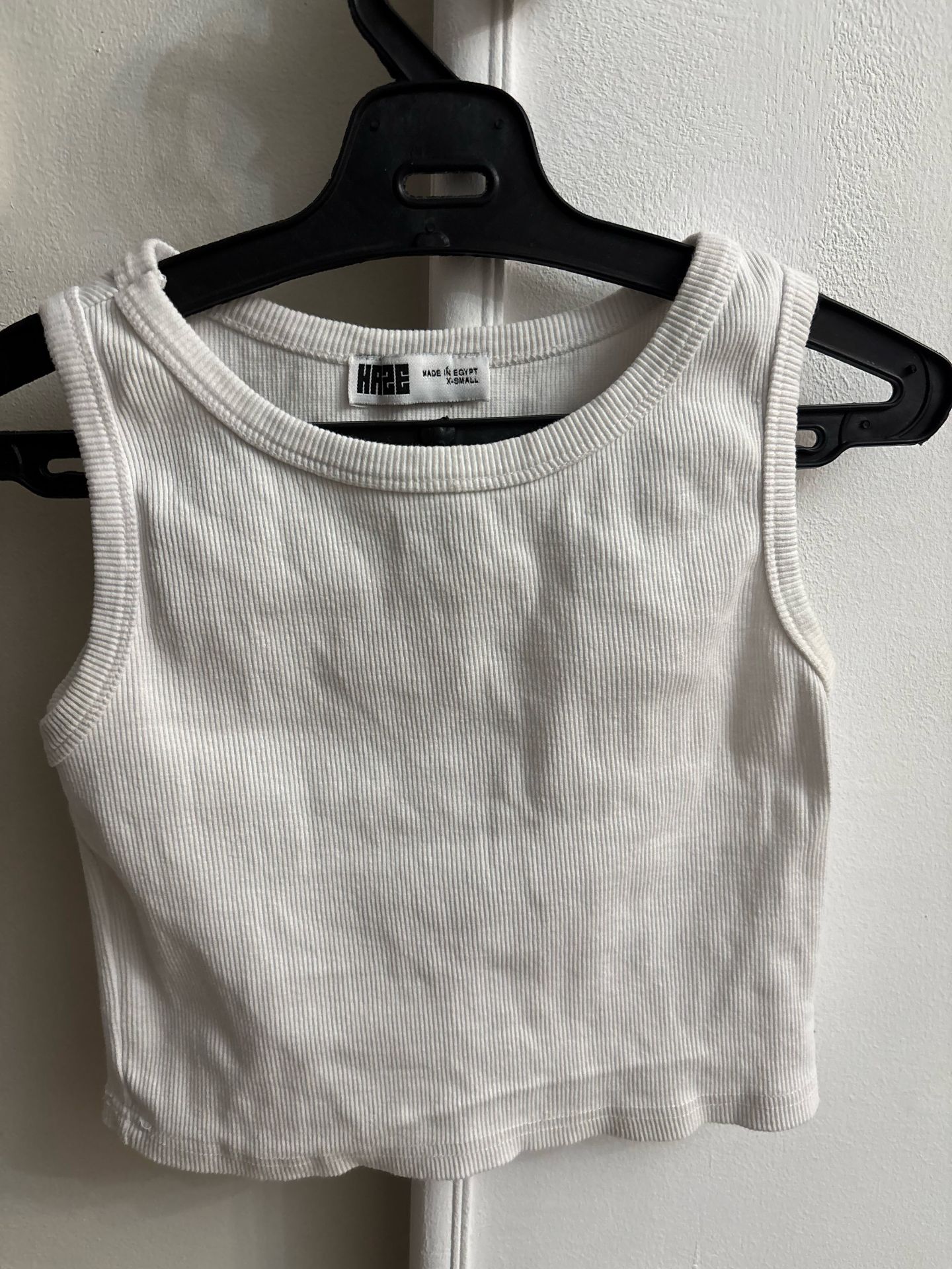 white crop top