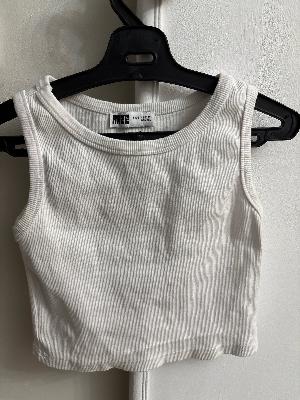 white crop top