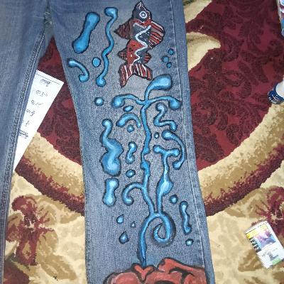 painting on jeans
