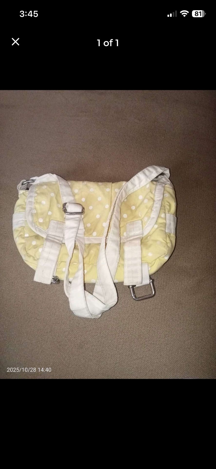 concrete yellow bag